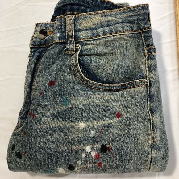 Amiri paint splatter distressed skinny jeans made in America vintage mens 28 - Picture 16 of 16